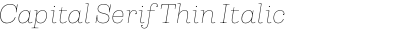 Capital Serif Thin Italic